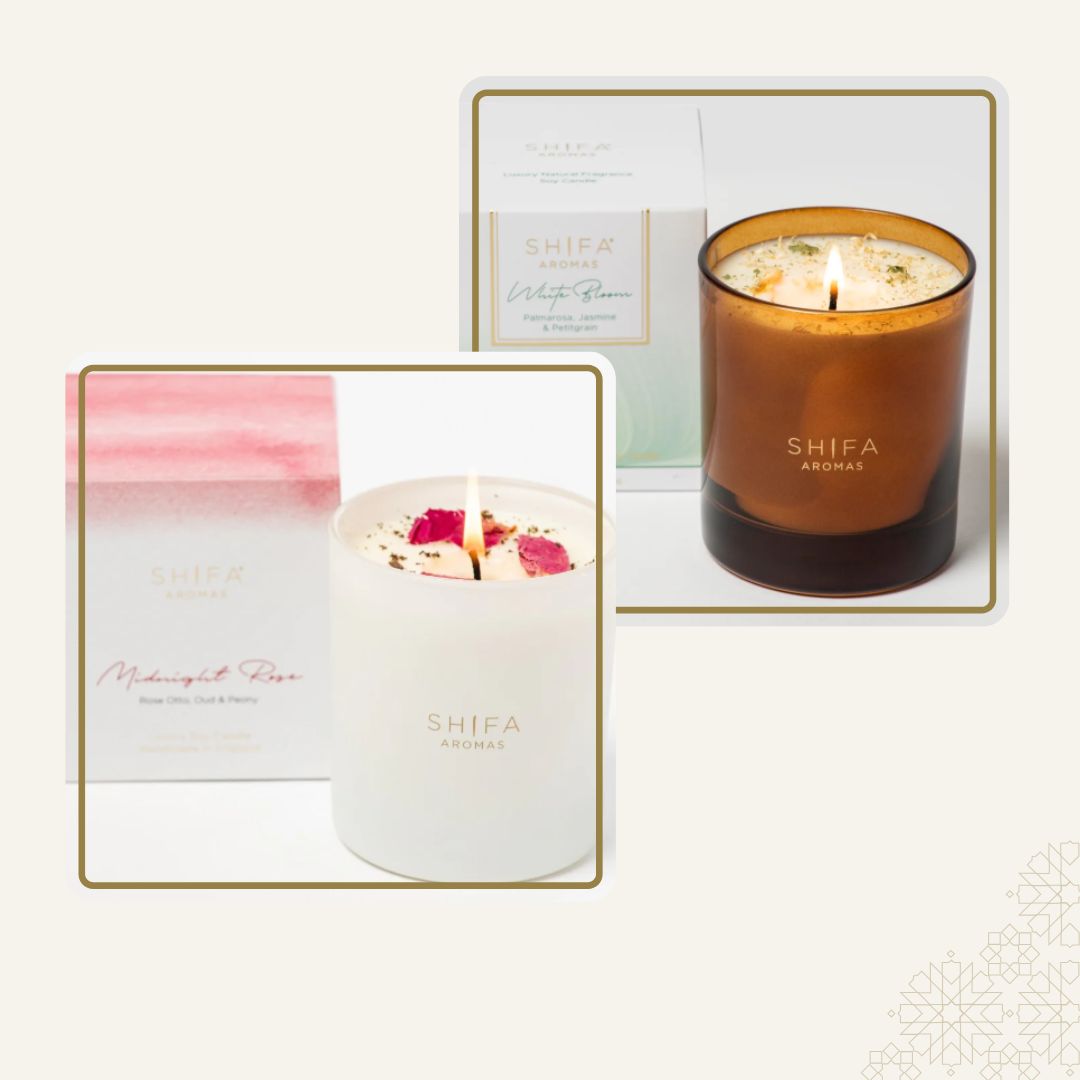 Midnight Rose | Glass Candles + White Bloom | Naturals Collection | Luxury Glass