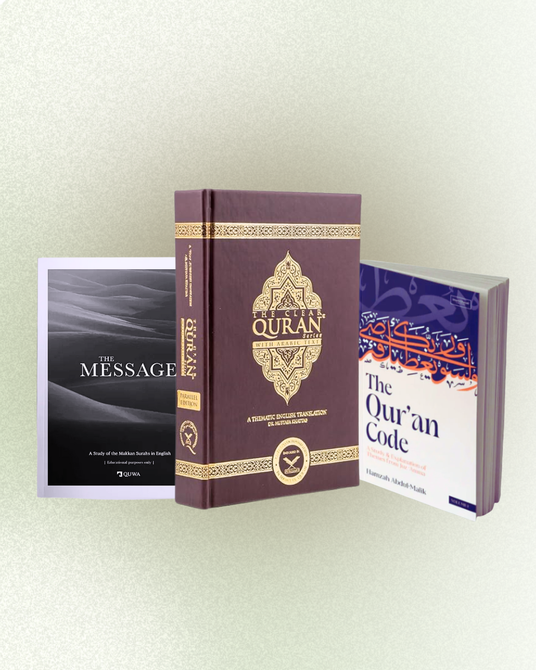 [BUNDLE] The Clear Quran Series | Leather Bound + The Qur'an Code + The Message