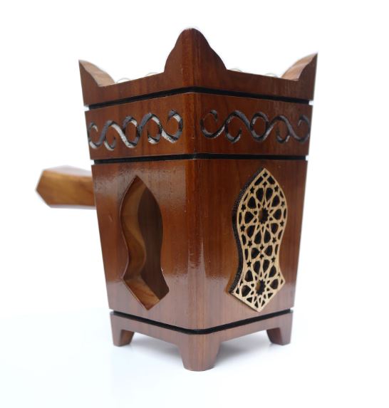 Wooden Incense Burner: Tarimi Mabkhara - Model 2