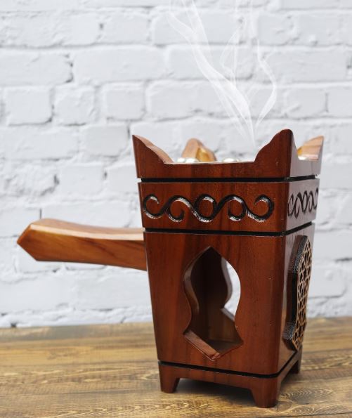 Wooden Incense Burner: Tarimi Mabkhara - Model 2