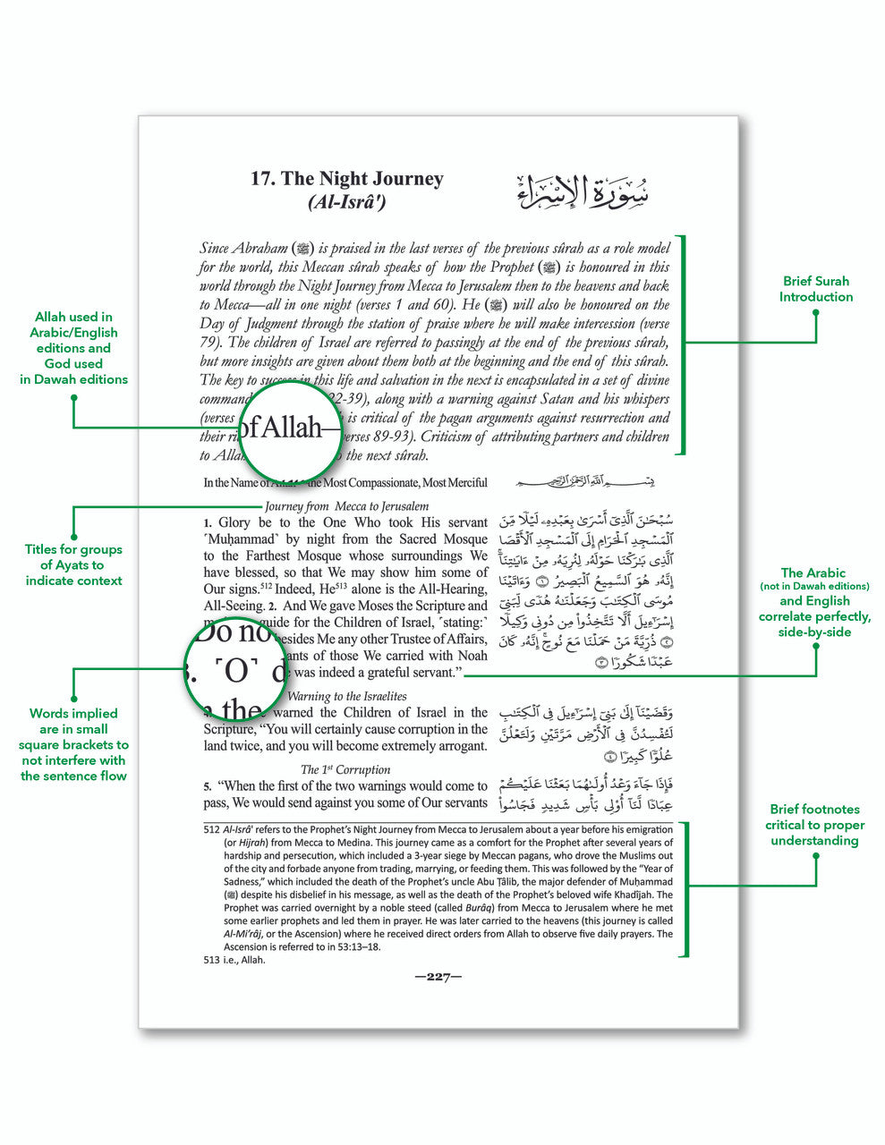 سلسلة القرآن الكريم الواضحة - طبعة موازية - ترجمة موضوعية باللغة الإنجليزية مع نص عربي | غلاف جلدي