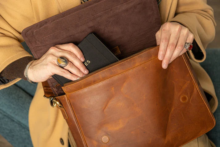 The Kinza Porto Laptop & Book Leather Bag