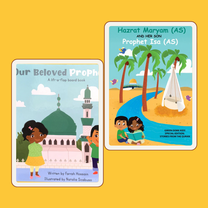 Kid's Bundle Deal: Our Beloved Prophet (ﷺ) Lift-a-Flap Board Book | Hazrat Maryam(AS) & Her Son Prophet Isa(AS)