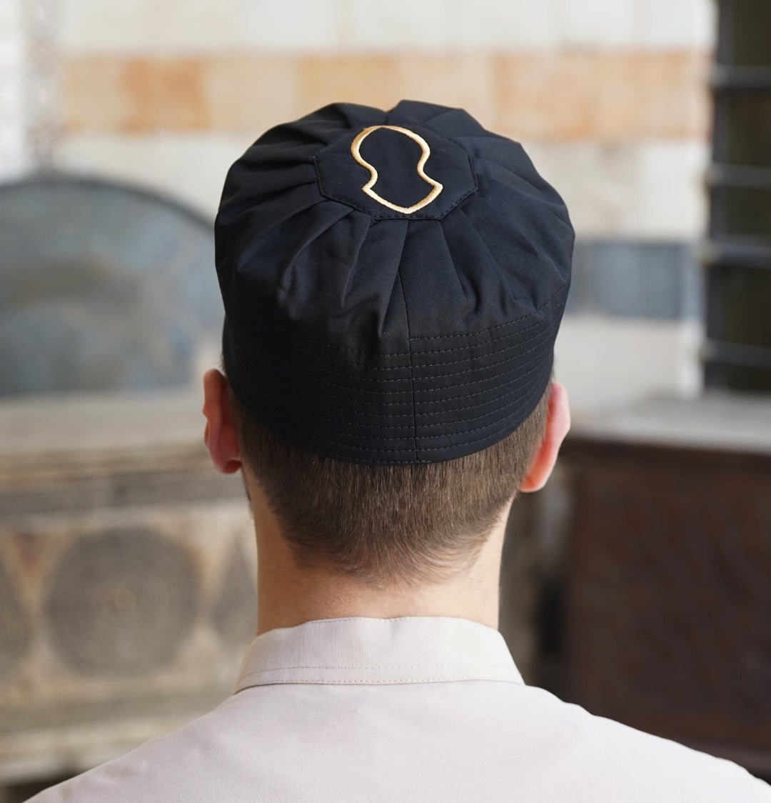 Mercerized Cotton Pleated Kufi Hat