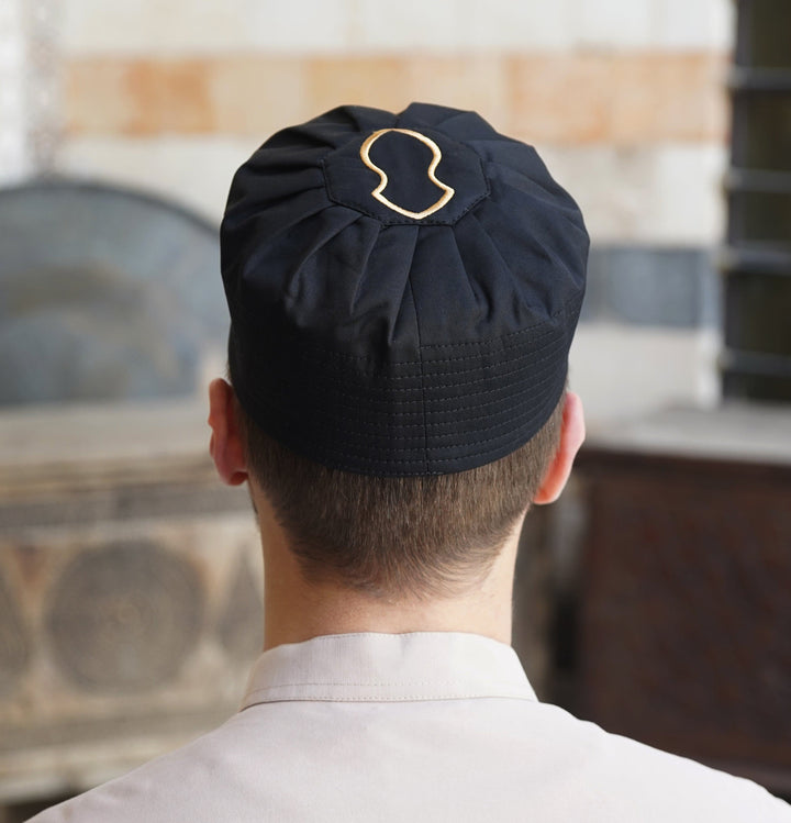 Mercerized Cotton Pleated Kufi Hat