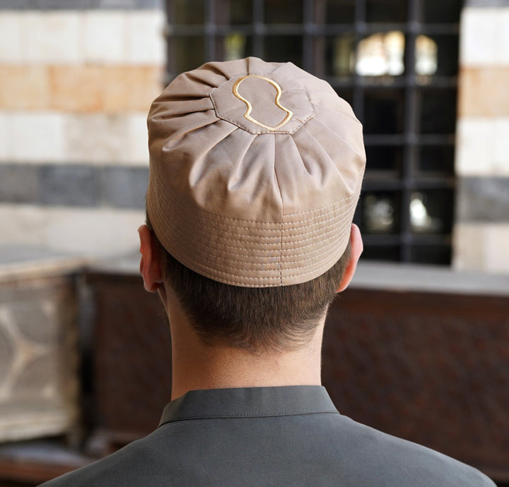 Mercerized Cotton Pleated Kufi Hat