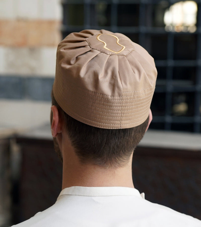 Mercerized Cotton Pleated Kufi Hat