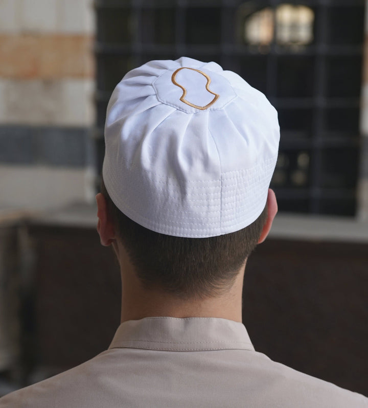 Mercerized Cotton Pleated Kufi Hat