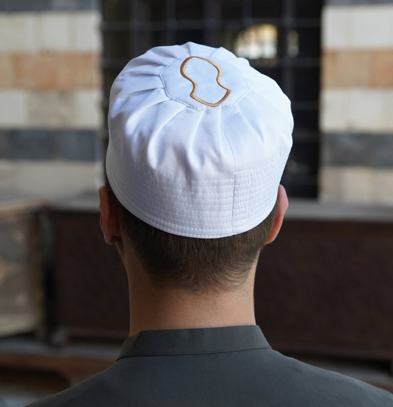 Mercerized Cotton Pleated Kufi Hat